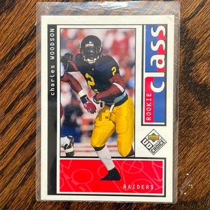 🔥 1998 Upper Deck Oakland Raiders Charles Woodson Rookie Card (RC) #195! 🏈